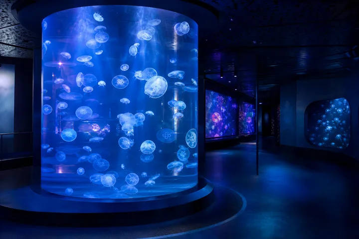 充满奇幻氛围的海洋奇境展区